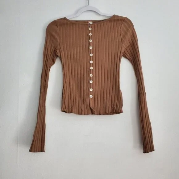 Free People Tilly Long-Sleeve Cardigan, Size Medium - Picture 3 of 9